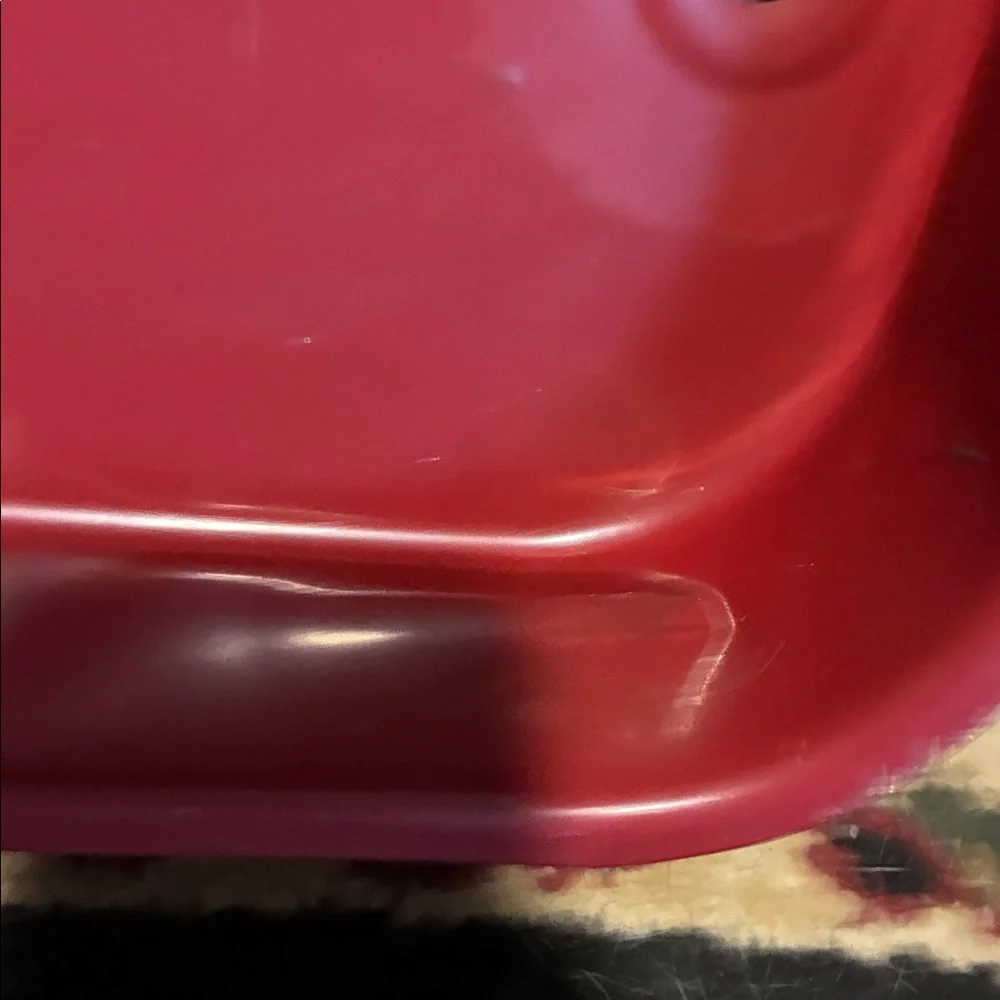 Red Small Kids Wagon Toy- the Handle & Wagon Both Have Dents. - Picture 9 of 10
